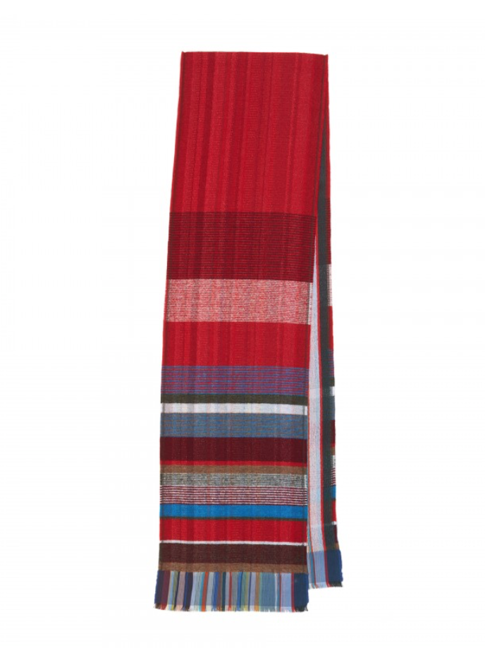 Red Silk & Lambswool Scarf | DOMUS